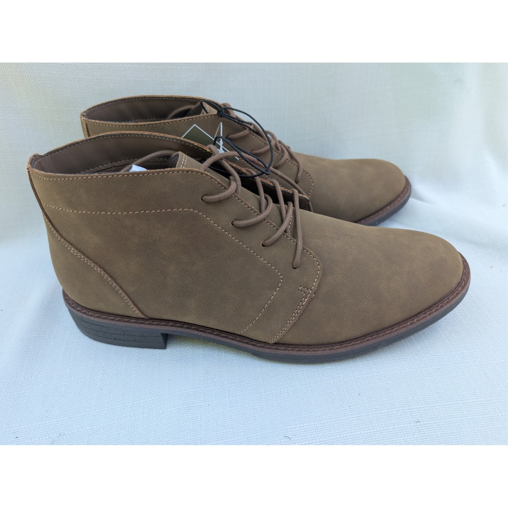 Goodfellow & Co Jerad Men's Chukka Boots 11.5 Brown Faux Suede Desert Boot NWT